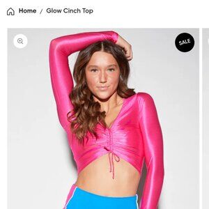 Jo + Jax Glow cinch top neon pink XSA